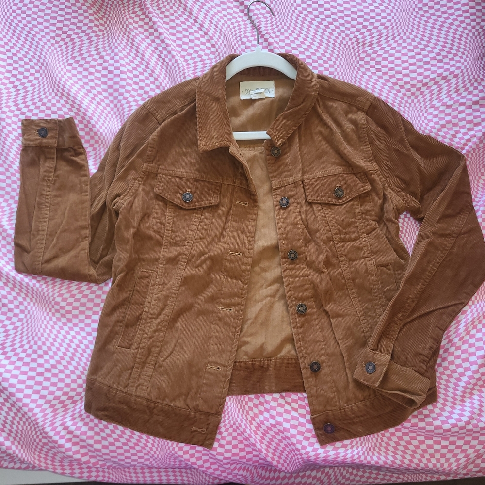 Rusty Orange Brown Curdoroy Jacket Sky & Sparrow